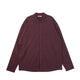 Auralee HIGH TWIST WOOL KNIT SHIRT CARDIGAN, Red Brown