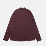 Auralee HIGH TWIST WOOL KNIT SHIRT CARDIGAN, Red Brown
