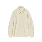 Auralee HOMESPUN TWEED SHIRT BLOUSON, Ivory White