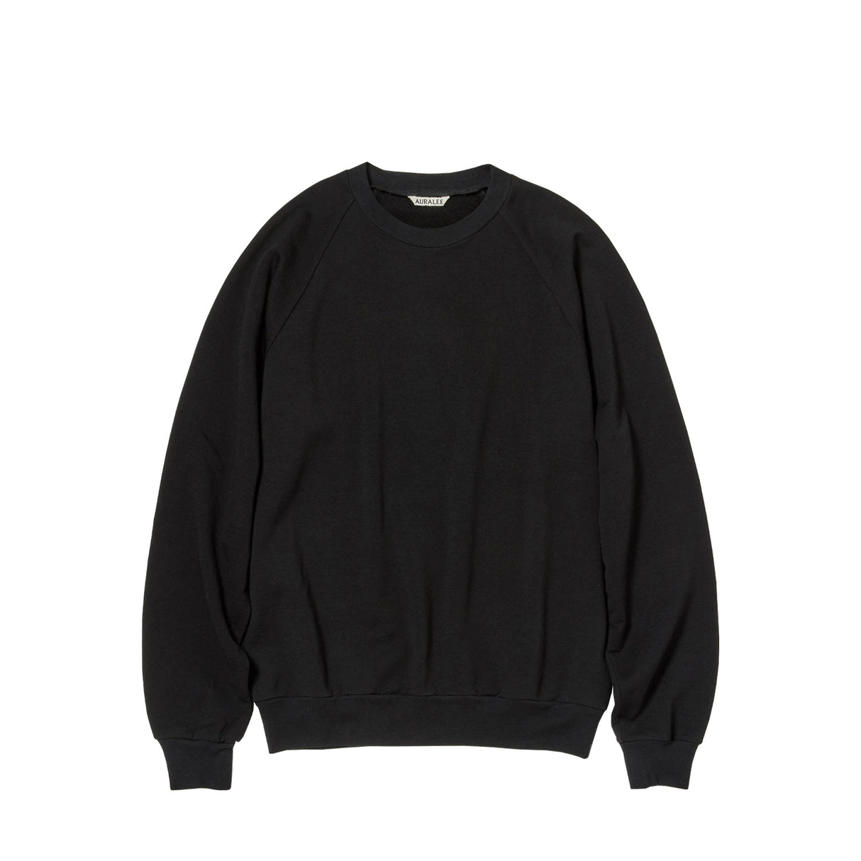 Auralee LIGHT WOOL SWEAT P/O, Black