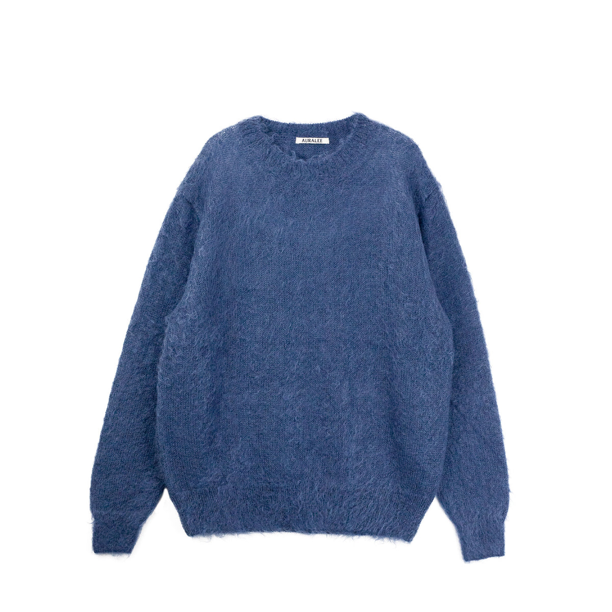 Auralee M'S BRUSHED SUPER KID MOHAIR KNIT P/O, Light Navy