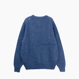 Auralee M'S BRUSHED SUPER KID MOHAIR KNIT P/O, Light Navy