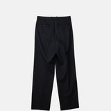 Auralee M'S LIGHT WOOL MAX GABARDINE TWO TUCK SLACKS, Top Black
