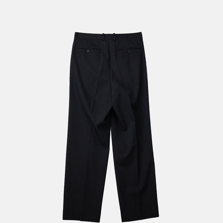 Auralee M'S LIGHT WOOL MAX GABARDINE TWO TUCK SLACKS, Top Black