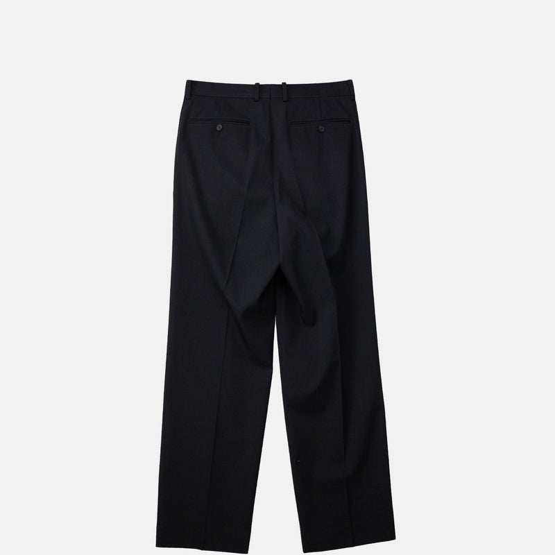 Auralee M'S LIGHT WOOL MAX GABARDINE TWO TUCK SLACKS, Top Black