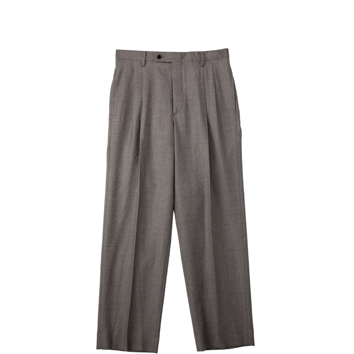 Auralee M'S SUPER LIGHT WOOL TWO-TUCK SLACKS, Top Brown