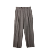 Auralee M'S SUPER LIGHT WOOL TWO-TUCK SLACKS, Top Brown