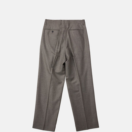 Auralee M'S SUPER LIGHT WOOL TWO-TUCK SLACKS, Top Brown