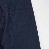 Auralee SILK NEP DENIM 5P WIDE PANTS, Dark Navy