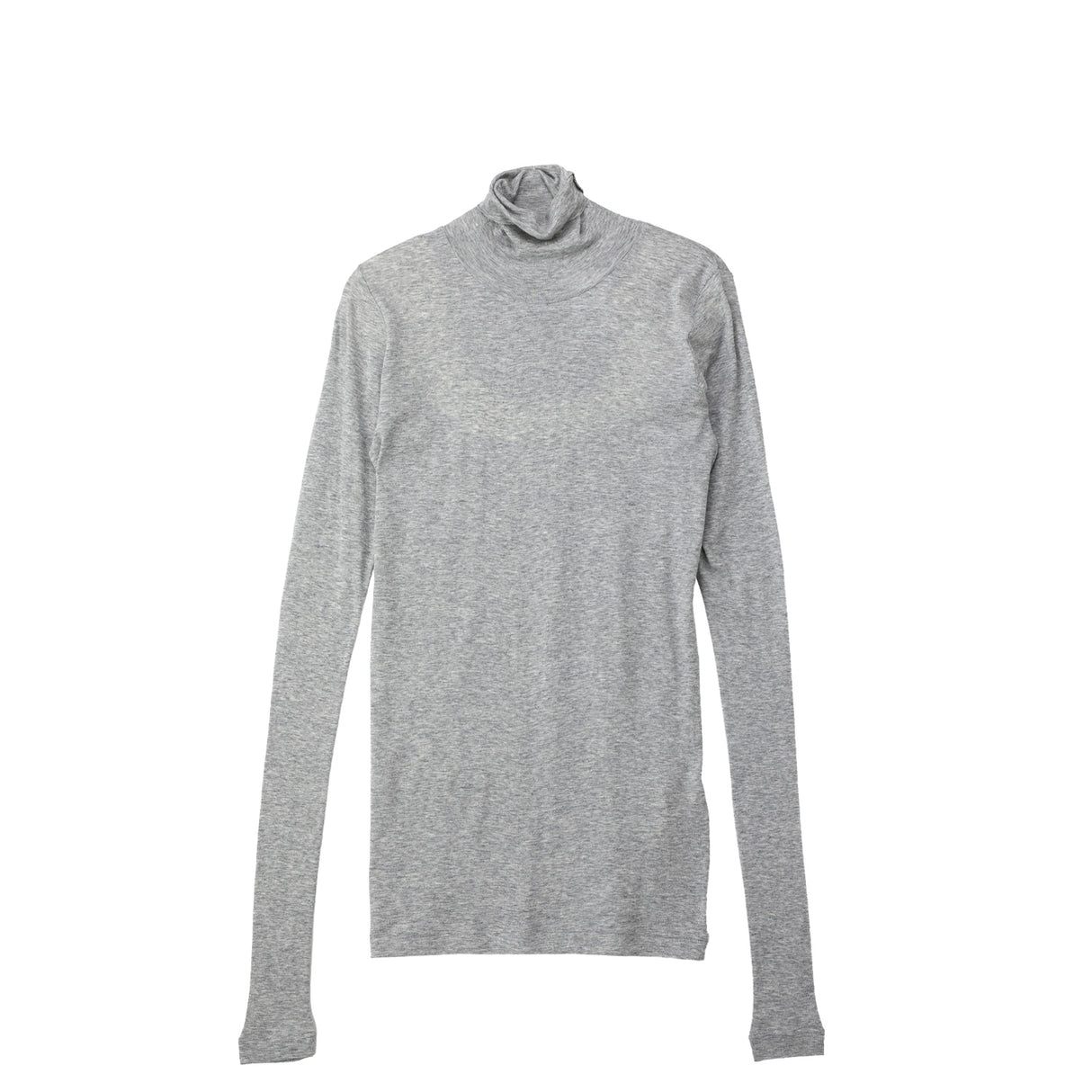 Auralee SUPER HIGH GAUGE SHEER RIB TURTLENECK L/S TOP, Gray