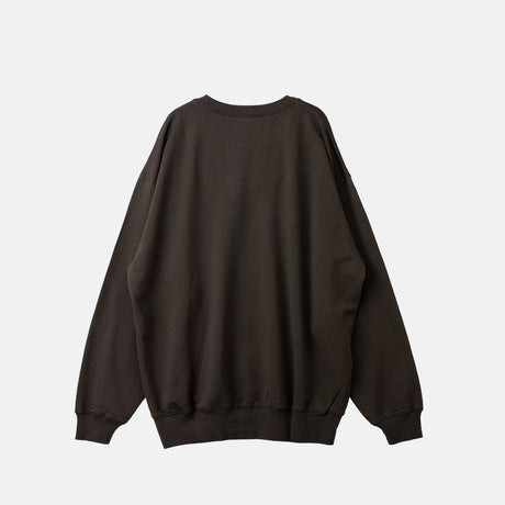 Auralee SUPER HIGH GAUGE SWEATSHIRT P/O, Dark Brown