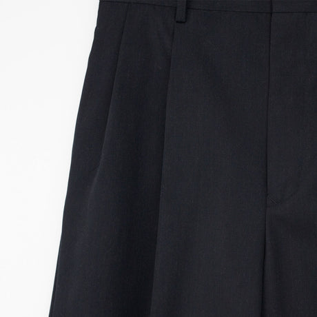 Auralee W'S LIGHT WOOL MAX GABARDINE SLACKS, Top Black