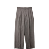 Auralee W'S SUPER LIGHT WOOL TWO-TUCK SLACKS, Top Brown