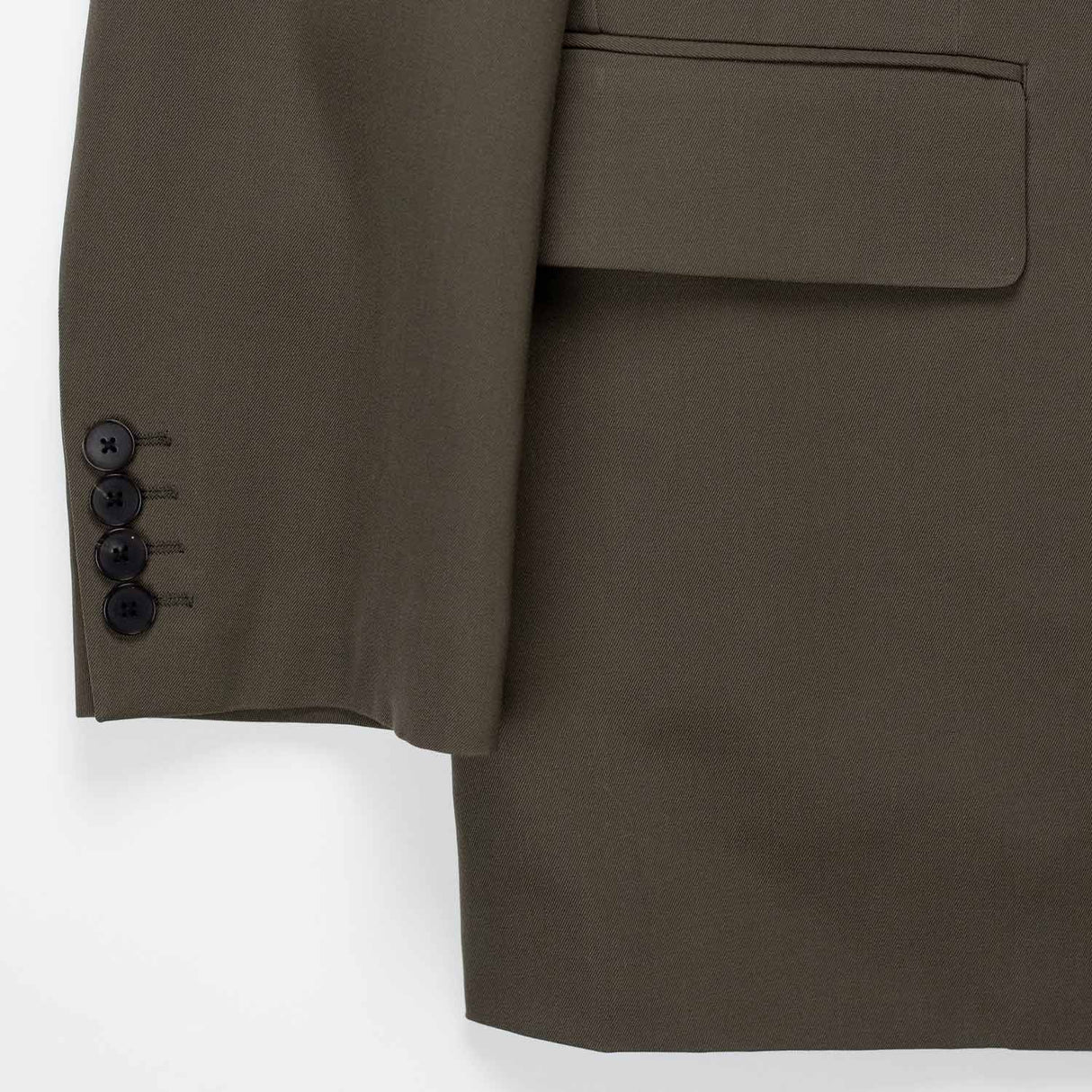 Auralee M'S LIGHT WOOL MAX GABARDINE JACKET, Dark Olive Brown