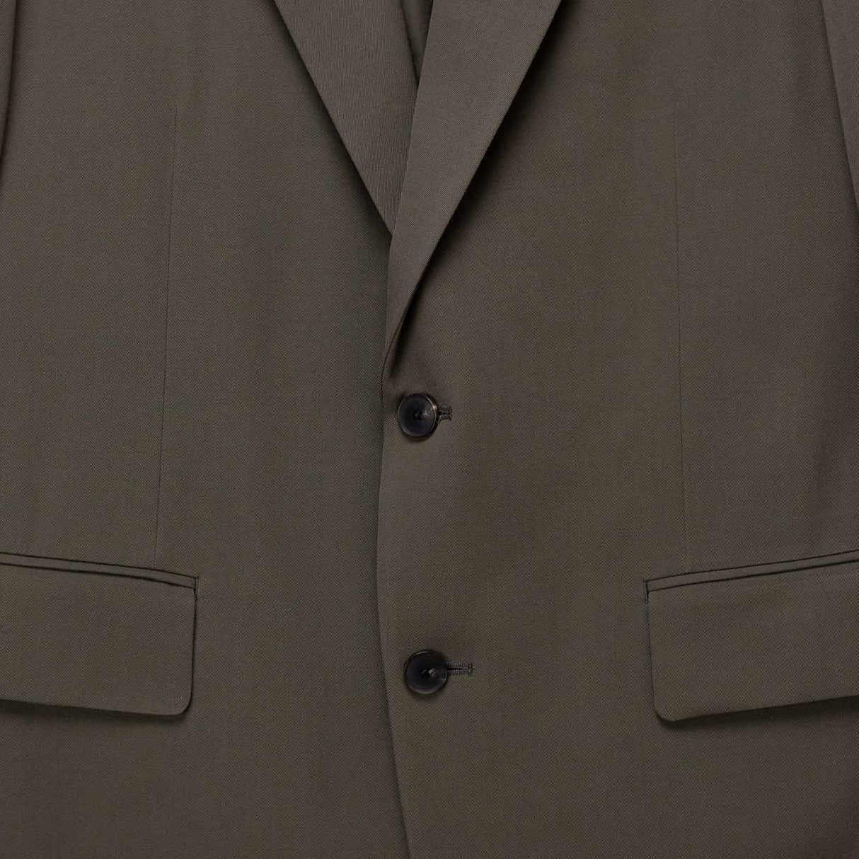 Auralee M'S LIGHT WOOL MAX GABARDINE JACKET, Dark Olive Brown