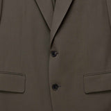 Auralee M'S LIGHT WOOL MAX GABARDINE JACKET, Dark Olive Brown