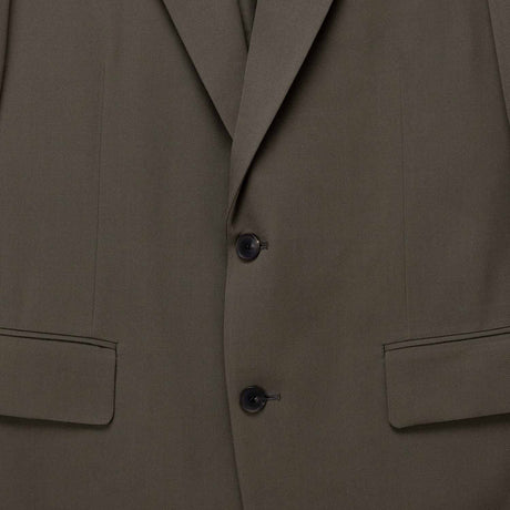 Auralee M'S LIGHT WOOL MAX GABARDINE JACKET, Dark Olive Brown