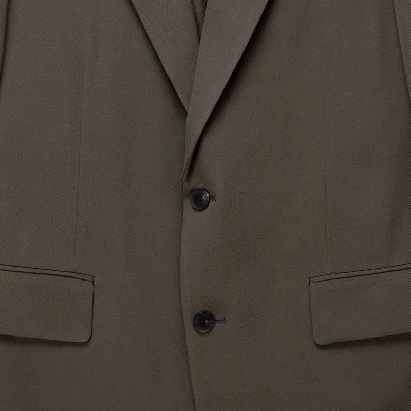 Auralee M'S LIGHT WOOL MAX GABARDINE JACKET, Dark Olive Brown