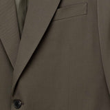 Auralee M'S LIGHT WOOL MAX GABARDINE JACKET, Dark Olive Brown