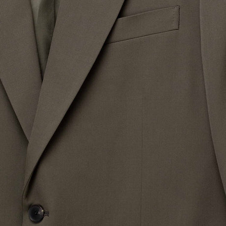 Auralee M'S LIGHT WOOL MAX GABARDINE JACKET, Dark Olive Brown