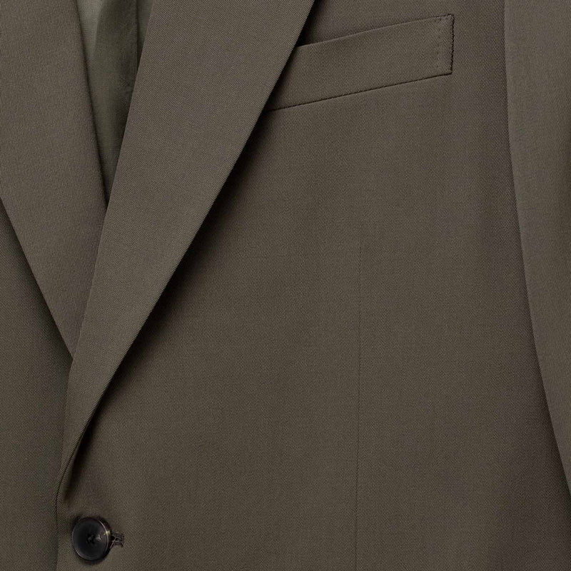 Auralee M'S LIGHT WOOL MAX GABARDINE JACKET, Dark Olive Brown