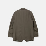 Auralee M'S LIGHT WOOL MAX GABARDINE JACKET, Dark Olive Brown