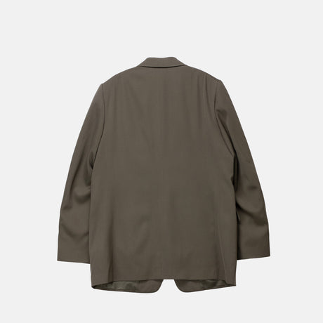 Auralee M'S LIGHT WOOL MAX GABARDINE JACKET, Dark Olive Brown