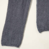 Auralee SHEER KNIT BOAT-NECK TOP, Charcoal