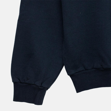 Auralee M'S ELASTIC HIGH GAUGE SWEAT HALF ZIP, Ink Black