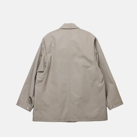 Auralee W' WOOL MAX CANVAS BLOUSON, Top Grey Beige