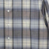 Auralee SUPER LIGHT WOOL CHECK SHIRT, Blue Gray Check