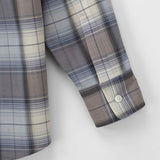Auralee SUPER LIGHT WOOL CHECK SHIRT, Blue Gray Check