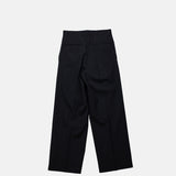Auralee W'S LIGHT WOOL MAX GABARDINE SLACKS, Top Black
