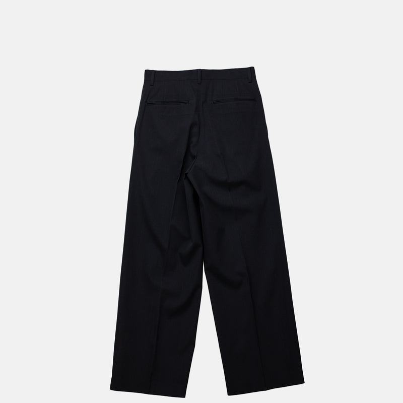 Auralee W'S LIGHT WOOL MAX GABARDINE SLACKS, Top Black