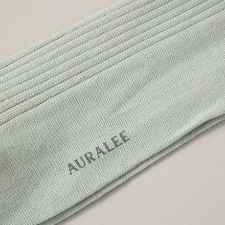 Auralee GIZA HIGH GAUGE SOCKS, Pale Green