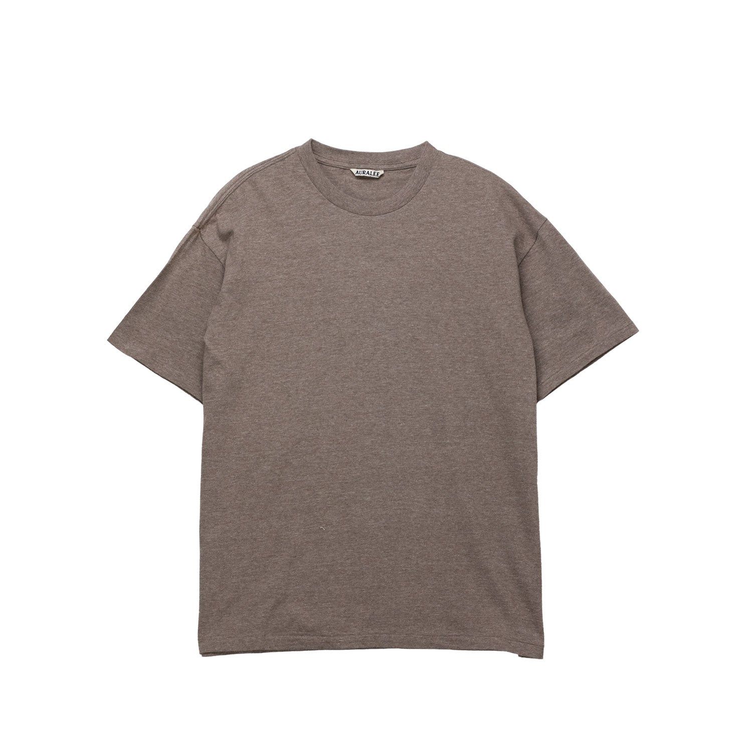 Auralee M'S SEAMLESS CREW NECK TEE TOP, Brown – Beamhill
