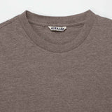 Auralee M'S SEAMLESS CREW NECK TEE TOP, Brown