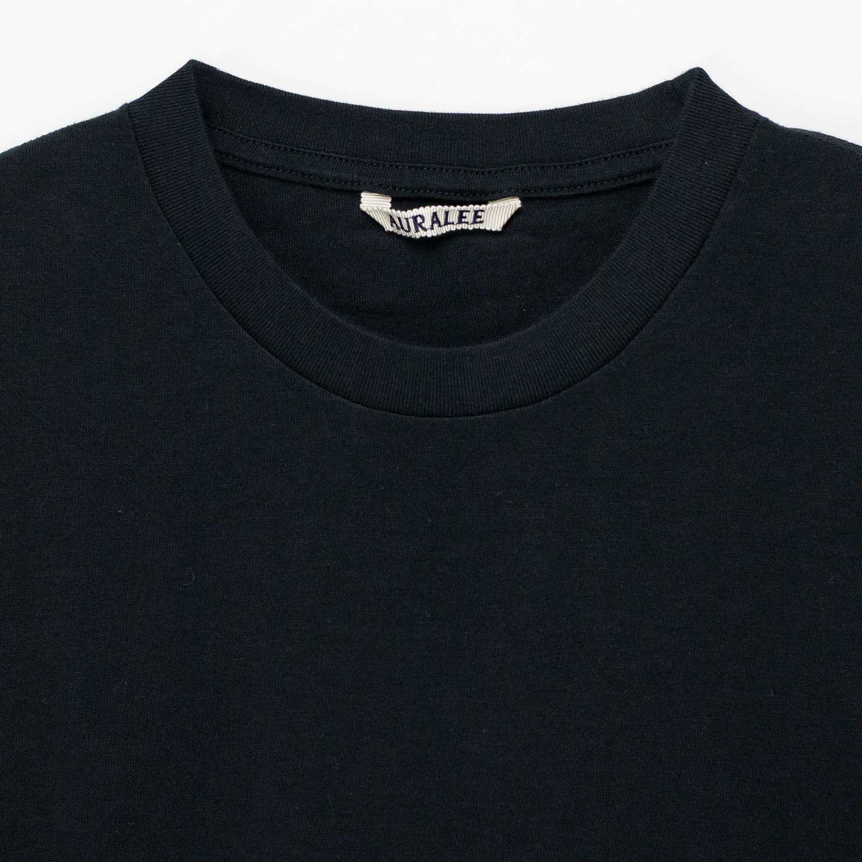 Auralee M'S SEAMLESS CREW NECK TEE, Black