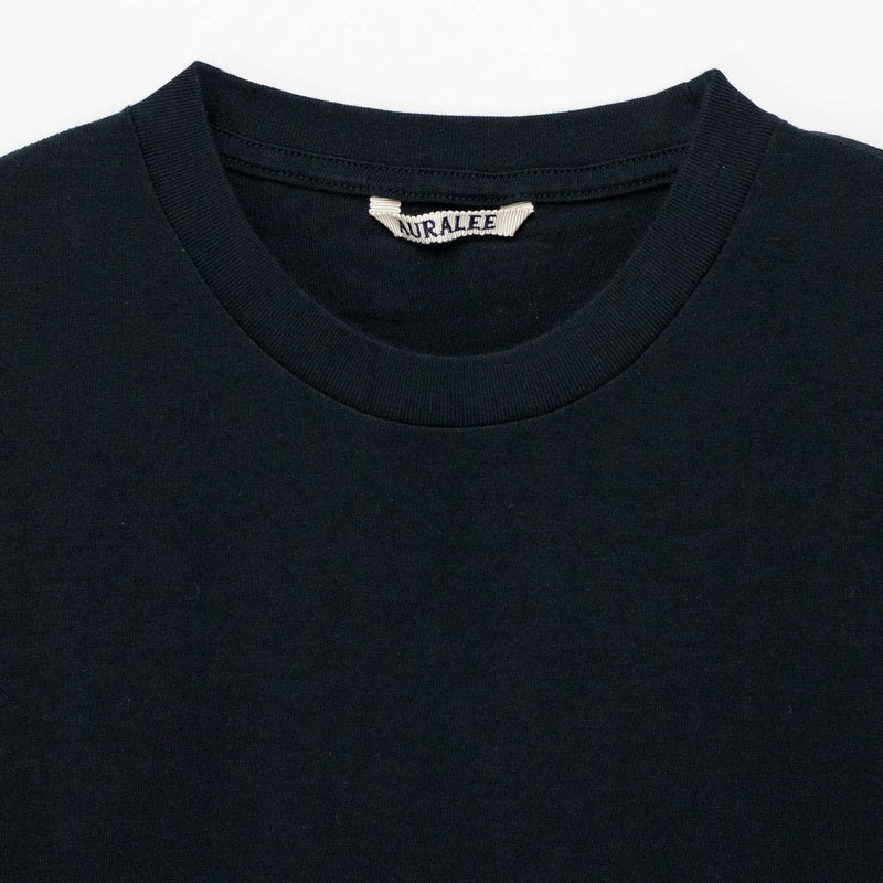 Auralee M'S SEAMLESS CREW NECK TEE, Black