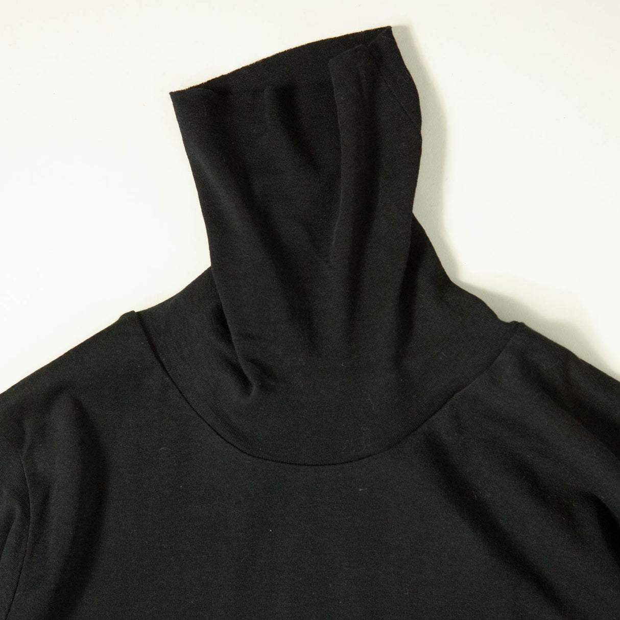 Auralee SHEER RIB TURTLENECK L/S, Black