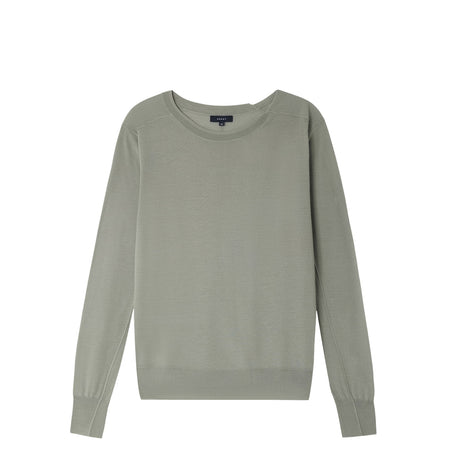 Green sweater on a white background