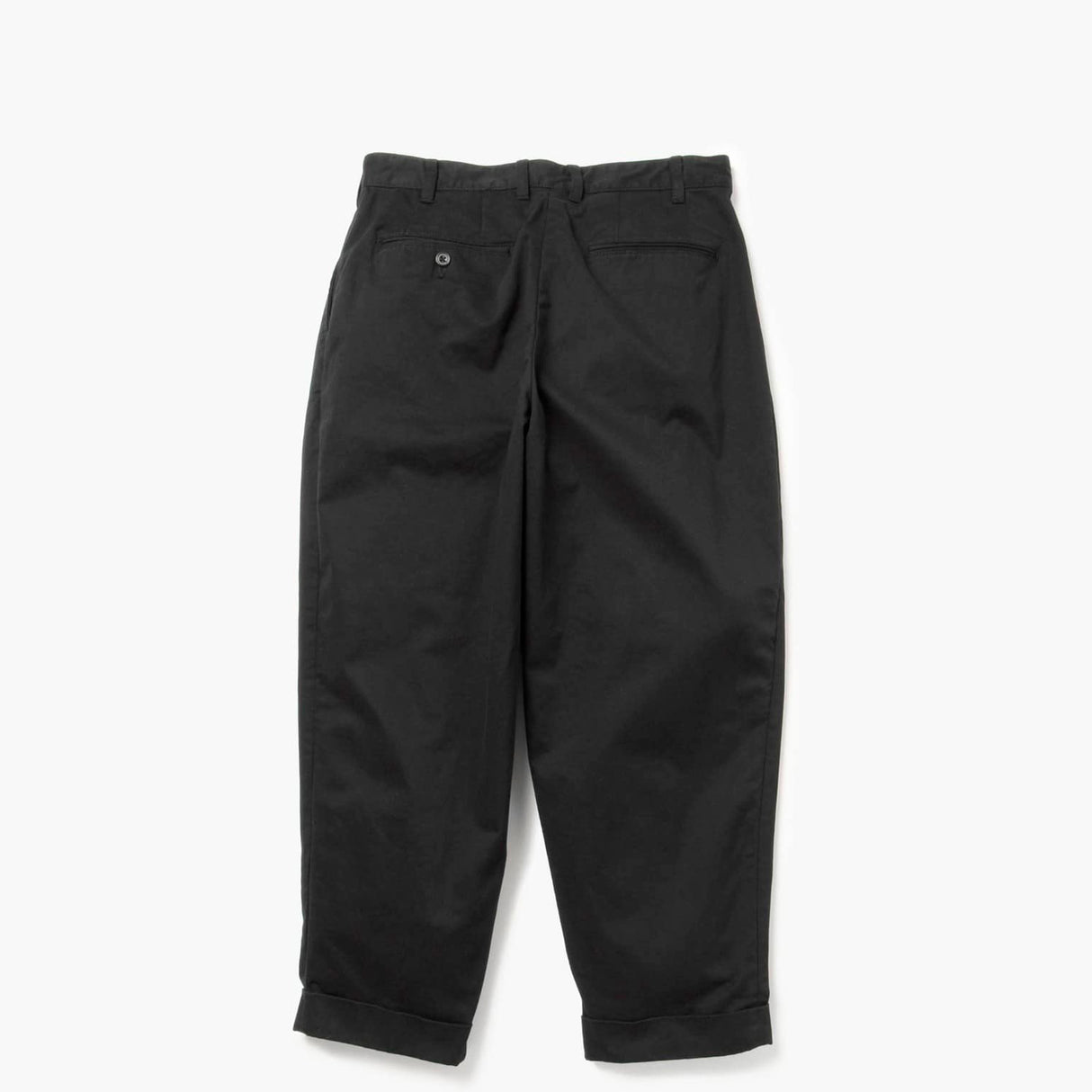BEAMS+ 2PLEATS TWILL PANTS, Black