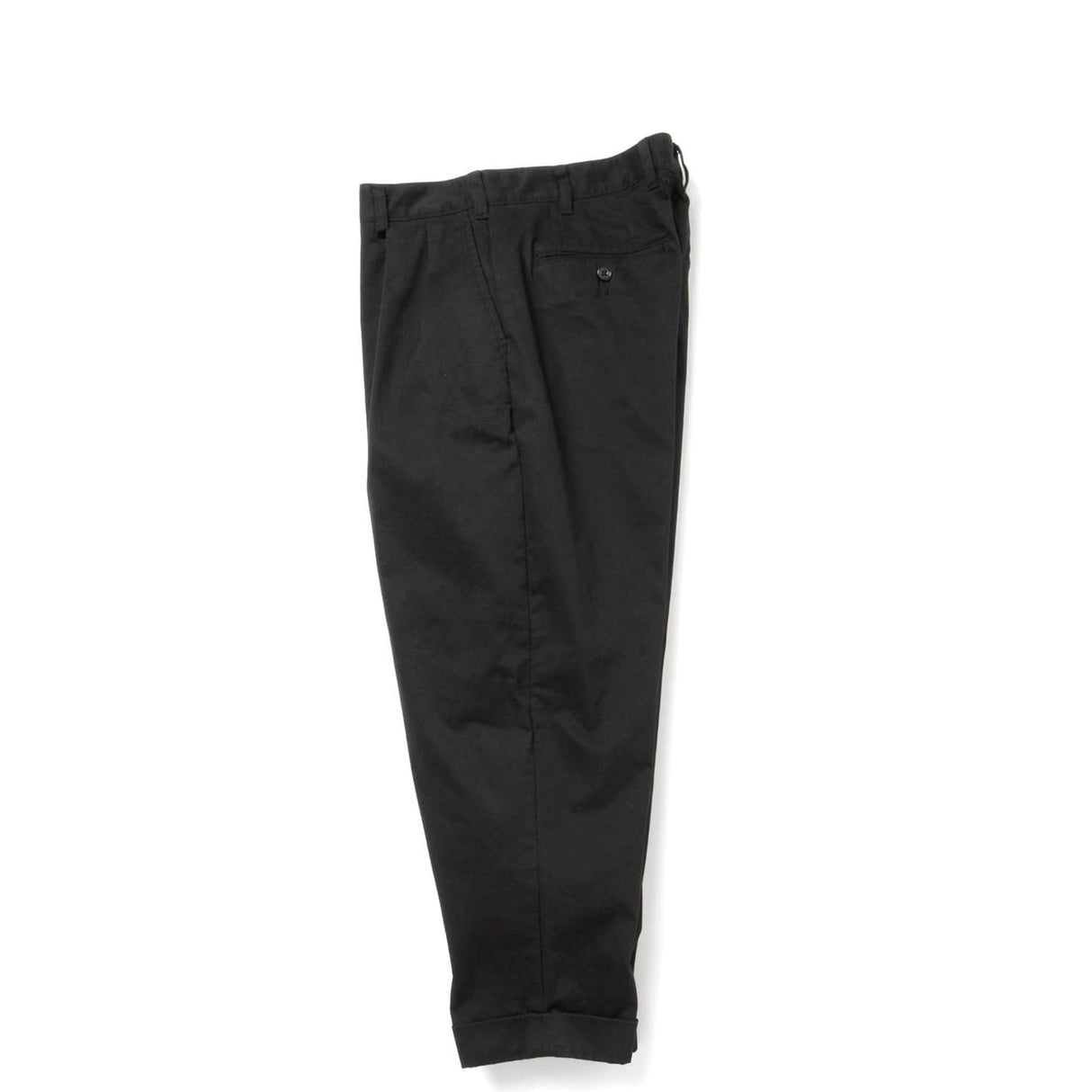 BEAMS+ 2PLEATS TWILL PANTS, Black