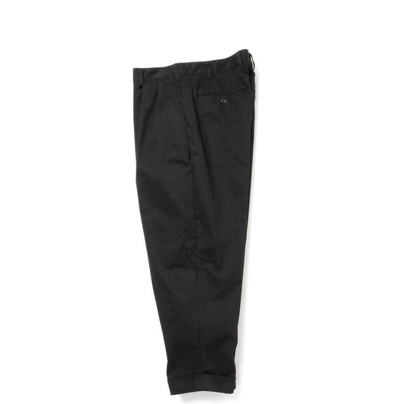 BEAMS+ 2PLEATS TWILL PANTS, Black