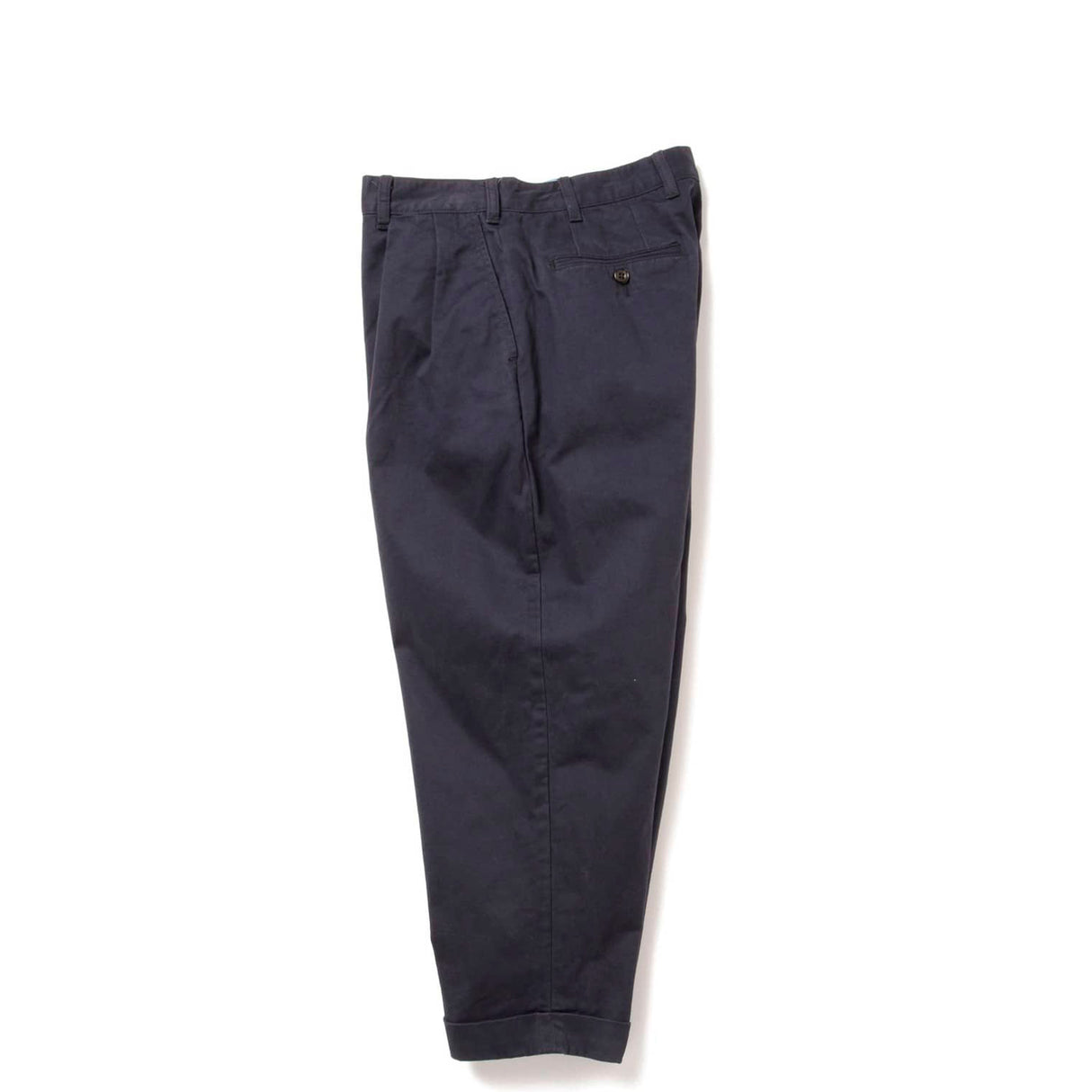 BEAMS+ 2PLEATS TWILL PANTS, Navy