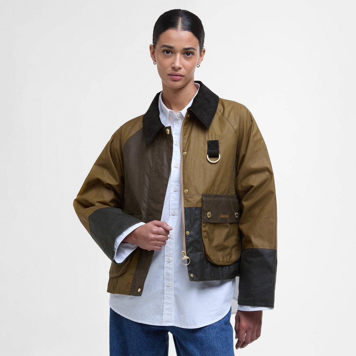 Barbour ALMA WAX JACKET, Sand/Archive Olive/Beech/Ancient