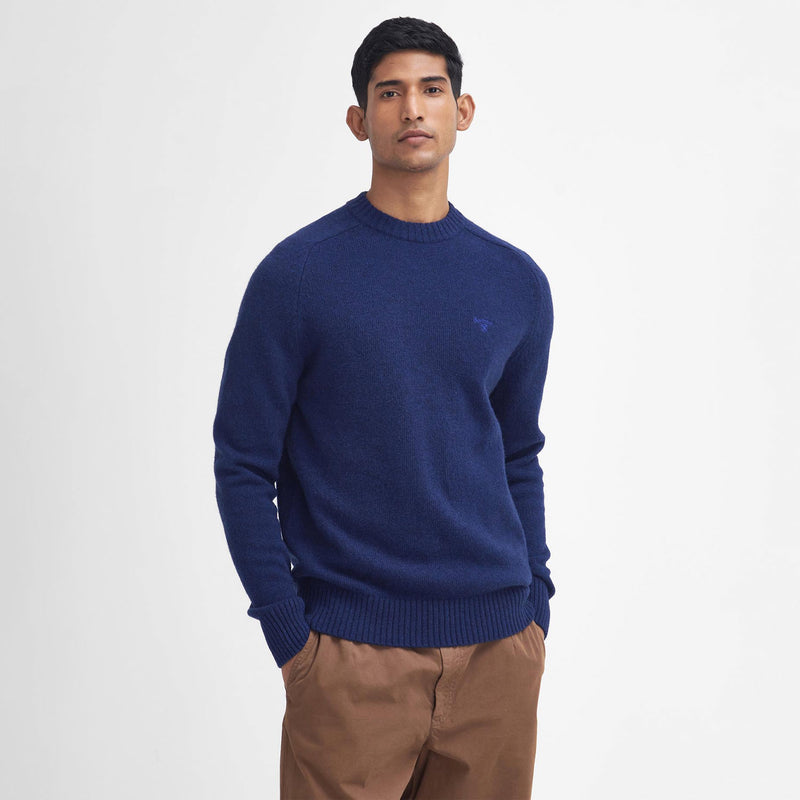 Barbour GRANGETOWN CREW NECK SWEATER, Mid blue