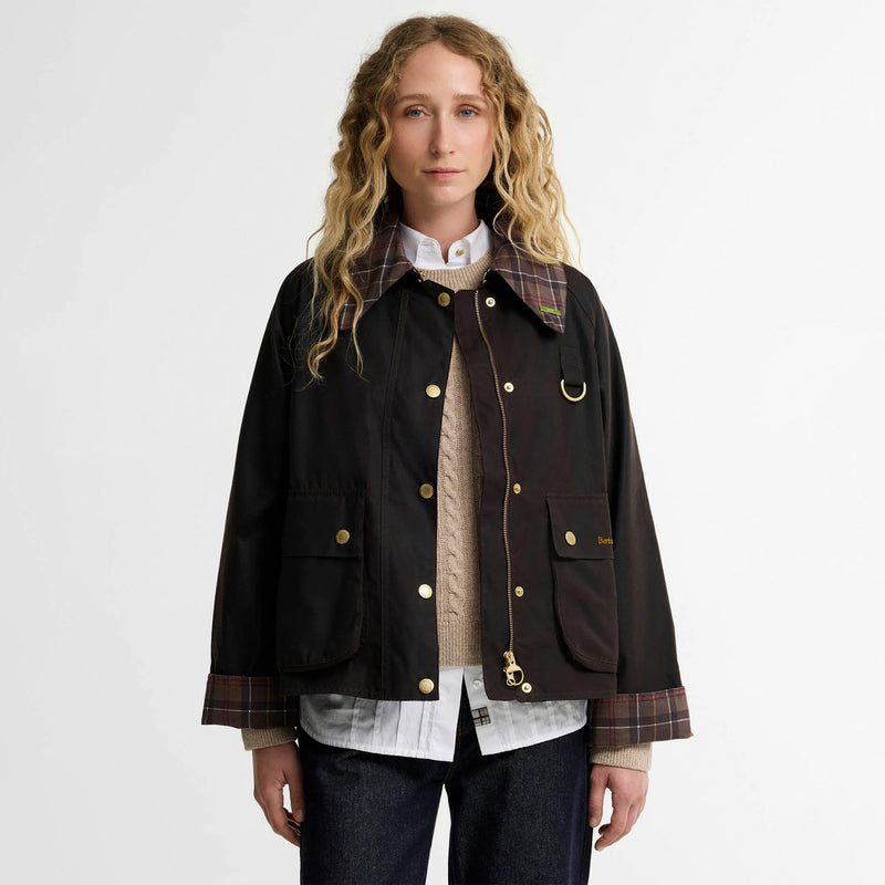 Barbour ICONS TARTAN COLLAR SPEY WAXED JACKET, Rustic