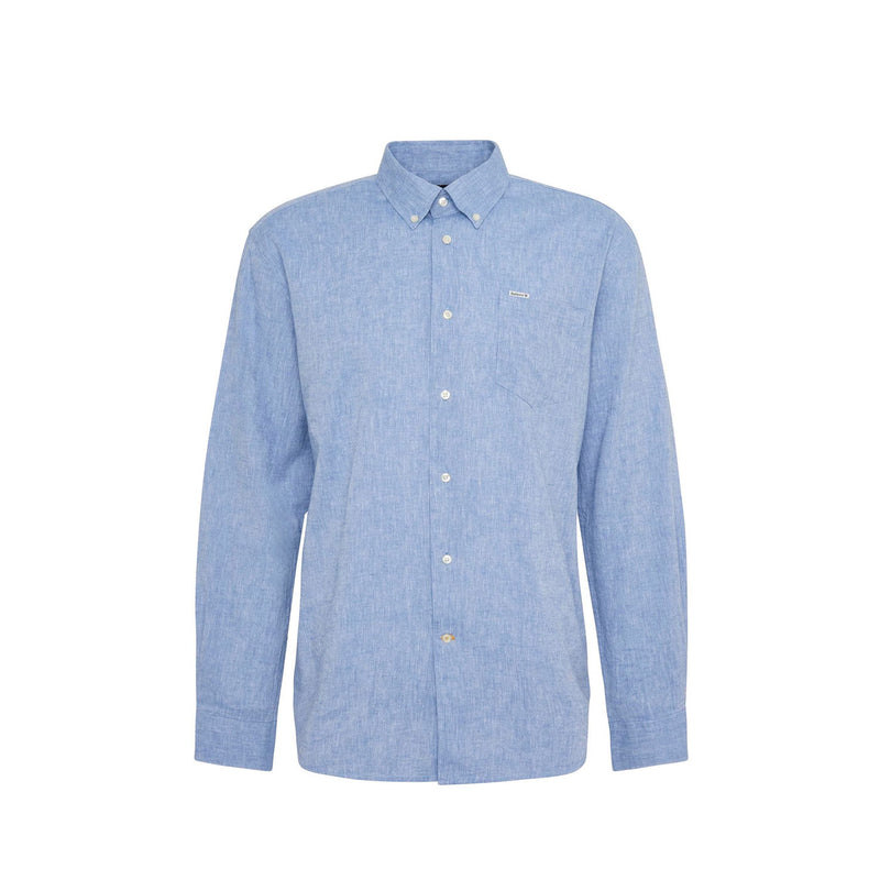 Barbour NELSON LINEN BLEND SHIRT, Classic Blue