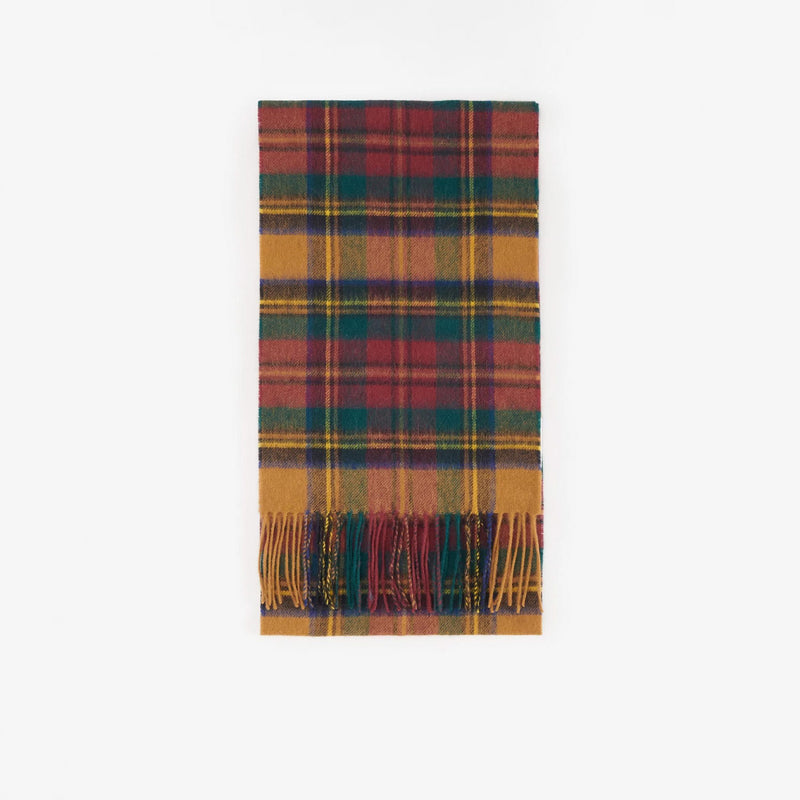 Barbour NEW CHECK TARTAN SCARF, Harvest Gold
